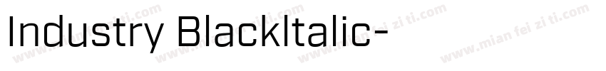 Industry Blackltalic字体转换